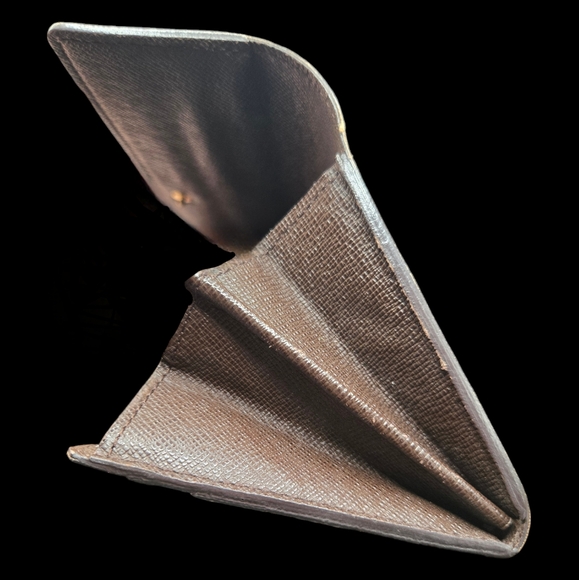 EUC Louis Vuitton Damier Ebene Coated Canvas Leather Sarah Long Wallet - Picture 10 of 14